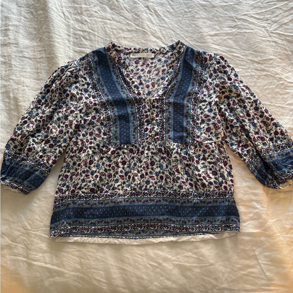 Elegant Floral Women's Blouse